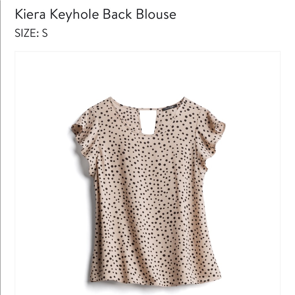 Papermoon Keira keyhole back blouse
